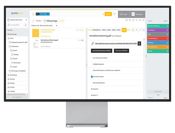 Scopevisio Documents - Dokumentenmanagement