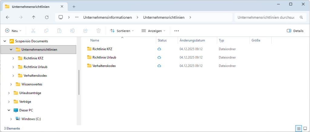Scopevisio Documents als Desktop Client